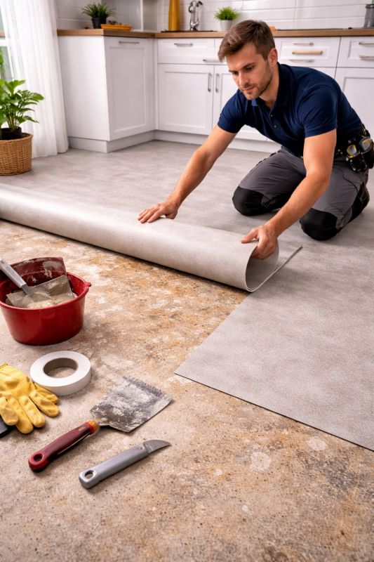 Linoleum Floor Installation in Brazil, IN